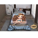 سرویس روتختی طرح سه بعدی دیجیتال یک نفره فالنا کد 1087